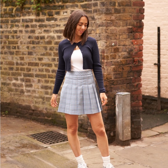 Check pleated mini skirt M - Picture 7 of 7